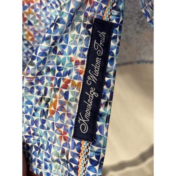 NWT Robert Graham Venlow Shirt Blue Mens 3XL Long Sleeve Geometric AOP $168 - Picture 8 of 15